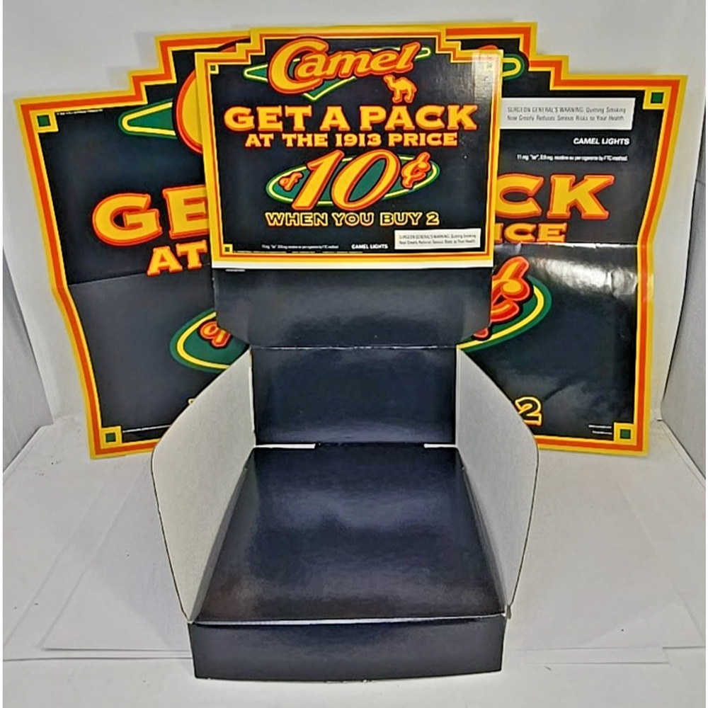 Camel Cigarettes Display & Sign "Get a Pack at the1913 Price" Set of 2 MSA